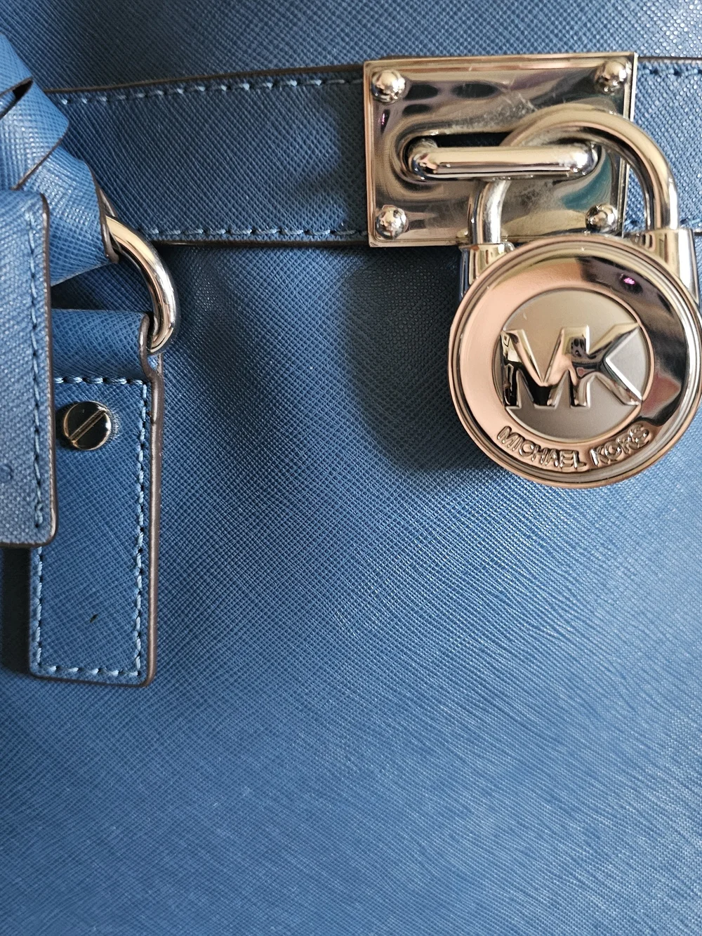 Michael Kors Royal Blue Saffiano Satchel with Gold Hardware - Picture 3 of 10